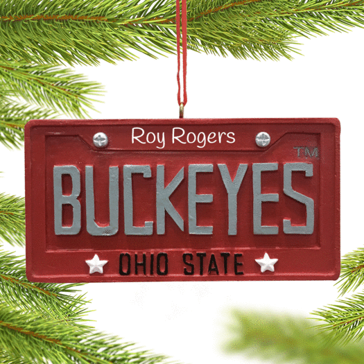 Personalized Ohio State Buckeyes Shristmas Ornament