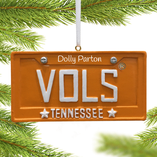 Personalized Tennessee Volunteers License Plate Christmas Ornament