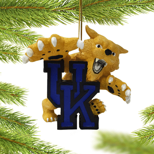 Personalized Kentucky Mascot Head Christmas Ornament
