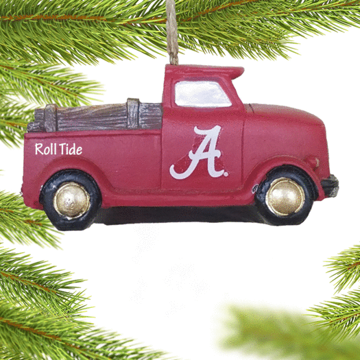 Personalized Alabama Crimson Tide Truck Christmas Ornament