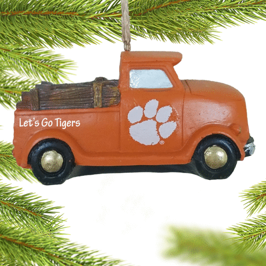 Personalized Clemson Tigers Truck Christmas Ornament