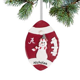 Personalized Alabama Snowman Christmas Ornament