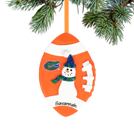 Personalized University of Florida Snowman Christmas Ornament