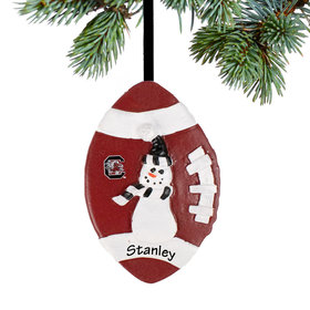Personalized University of South Carolina Football Snowman Christmas Ornament