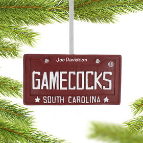 Personalized University of South Carolina License Plate Christmas Ornament
