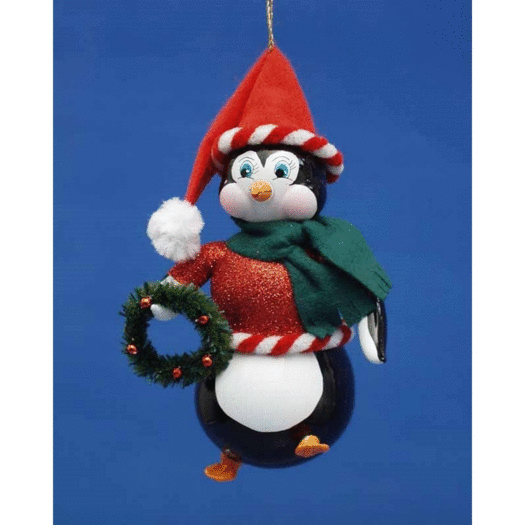 Penguin with Red Jacket Christmas Ornament
