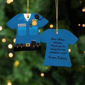 Personalized Best Police Officer Christmas Ornament