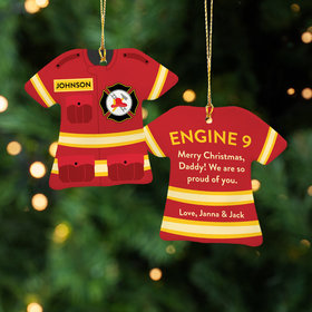 Personalized Best Firefighter Christmas Ornament