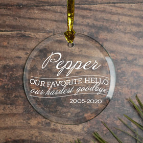 Personalized Our Favorite Hello - Cat Christmas Ornament