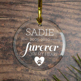 Personalized Furever in My Heart - Dog Christmas Ornament