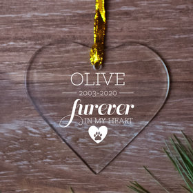 Personalized Furever in My Heart - Cat Christmas Ornament