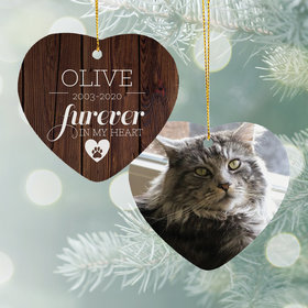 Personalized Furever in My Heart - Cat Christmas Ornament