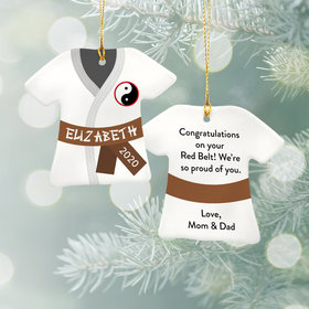 Personalized Karate Shirt - Black Christmas Ornament