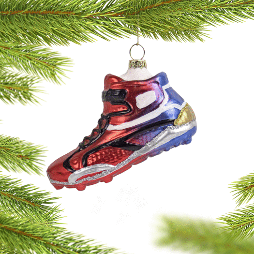 Personalized Football Shoe Christmas Ornament
