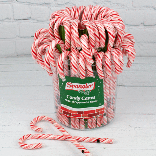 Red & White Peppermint Candy Cane Pail - 1oz Candy Canes