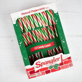 Traditional Red, White, & Green Peppermint Candy Canes