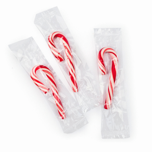 Bulk Traditional Mini Peppermint Candy Canes (500 or 2,000 count)