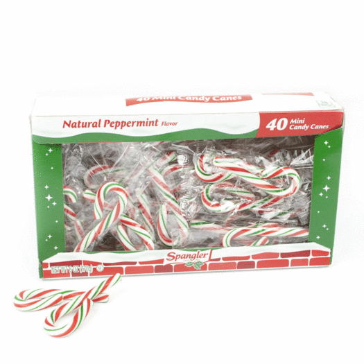 Red, Green & White Mini Candy Canes - 40ct