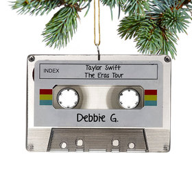 Personalized Cassette Music Tape Christmas Ornament