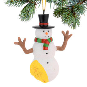 Personalized Pee on Snowman Christmas Ornament