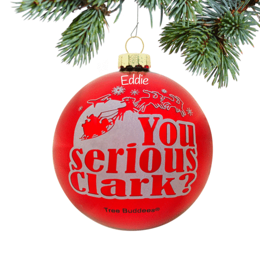 Personalized Serious Clark Christmas Ornament