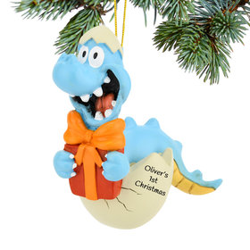 Personalized Baby Dinosaur Christmas Ornament