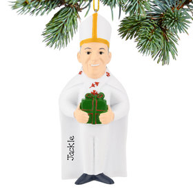 Personalized Pope Christmas Ornament