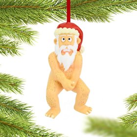 Personalized Naked Santa Christmas Ornament