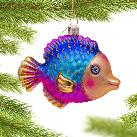 Multi Color Fish Christmas Ornament