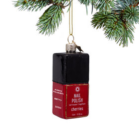 Personalized Red Nail Polish Christmas Ornament