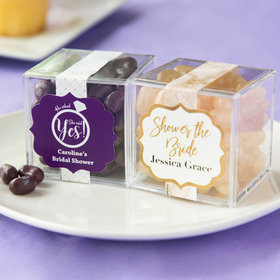 Personalized Bridal Shower JUST CANDY® favor cube with Jelly Belly Jelly Beans